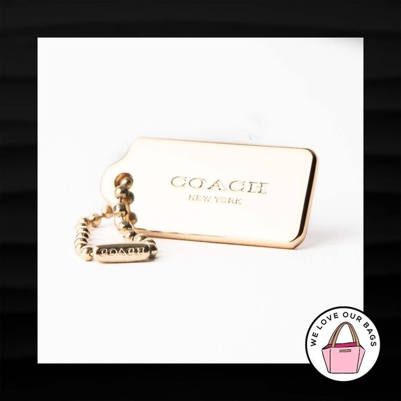 Coach Accessories - NEW Medium COACH NEW YORK GOLD BRASS THICK METAL FOB BAG CHARM KEYCHAIN HANG TAG